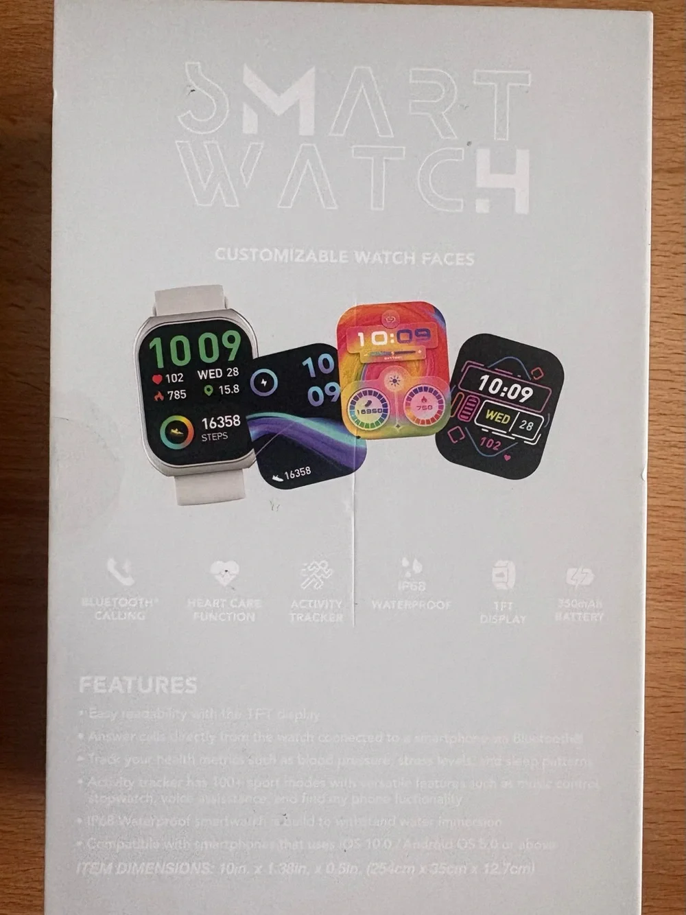 Fitness VIVITAR Smart Watch with Silicone Band (off white)